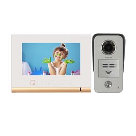 Videointerfon Leelen N72B alb cu cititor de card