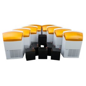 KIT 8 sirene de exterior + 8 acumulatori 12V, 4Ah BS1X8+8AC