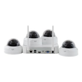 KIT WIFI 4 camere Dome 2MP + NVR - UNV KIT-322F28W-4D