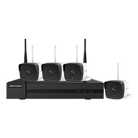 KIT WIFI 4 camere Bullet 2MP + NVR - HiWatch HWK-N4142B-MH-W