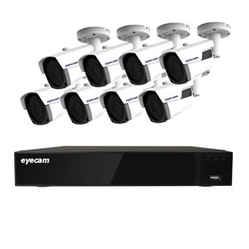 EyecamSistem supraveghere video 8 camere 5MP 40M