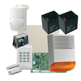 Kit alarma la efractie DSC cu sirena exterioara KIT1404EXT-BS1-OPT