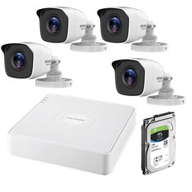 KIT 4 camere Bullet IP 2MP + NVR 4 canale, HDD 1TB - HIKVISION NK42N0H-1T(SG)