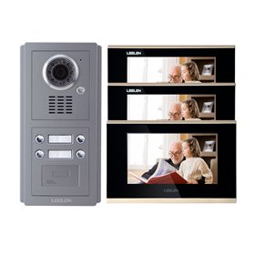Videointerfon IP LEELEN 3 familii cu cititor de card