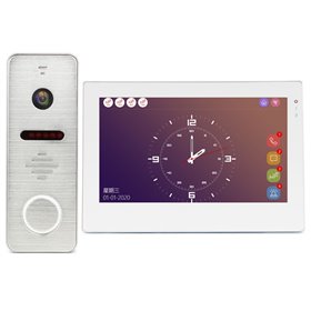 Kit Videointerfon AHD MorningTech HD Slot Card Wifi Tuya App - Alb