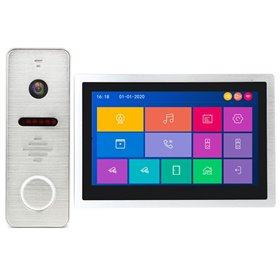 Kit Videointerfon AHD MorningTech HD 10” Slot Card Wifi Tuya App - Negru