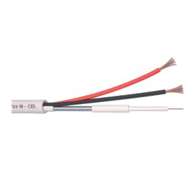 Cablu Microcoaxial + alimentare 2x0.5, Cupru 100%, 100m MCX75-2x0.5