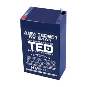 BATERIE AGM TED661F1 6V 6.1Ah