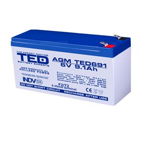 BATERIE AGM TED691F2 6V 9.1Ah