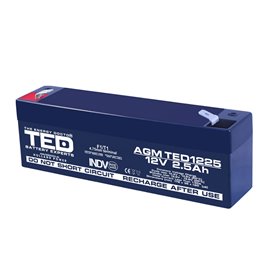 BATERIE AGM TED1225F1 12V 2.5Ah