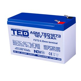 BATERIE AGM TED1273F2 12V 7.3Ah