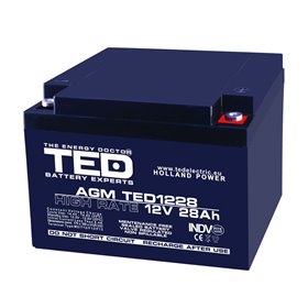 BATERIE AGM TED1228M5 12V 28Ah M5