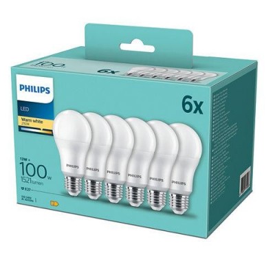 SET 6XBEC LED PHILIPS E27 A67 13W (100W)