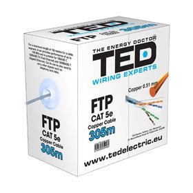 TEDCABLU FTP CATEGORIA 5 2 X 4 FIRE CALITATE 0,5MM CUPRU TE088583 TED ELECTRIC