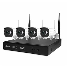 SISTEM SUPRAVEGHERE VIDEO IP WIRELESS NVR 4 CAMERE SRICAM NVS001