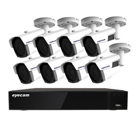 EyecamSistem supraveghere video IP 8 camere exterior Starvis 60m 1080P Eyecam