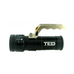 Lanterna metalica 1 LED 10W zoom 3 acumulatori