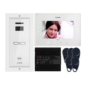 Videointerfon Electra Extra 7” pentru o familie montaj incastrat - alb